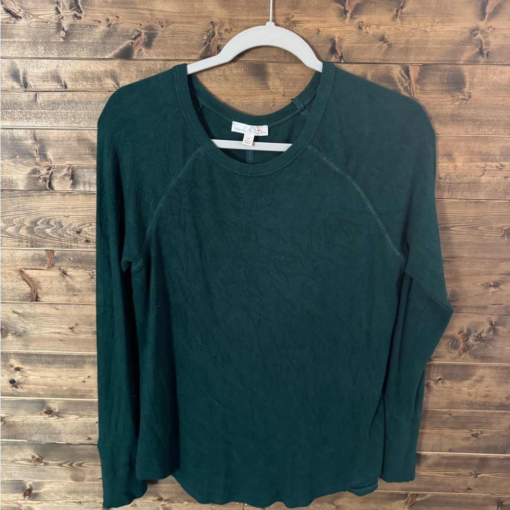 Nine Britton Dark Green Long Sleeve Top